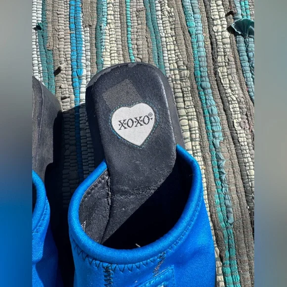 Y2K Vintage X&O by XOXO Platform Slides  Electric Blue Sz 6 - Picture 5 of 8